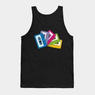 Colorful Audio Tapes Tank Top